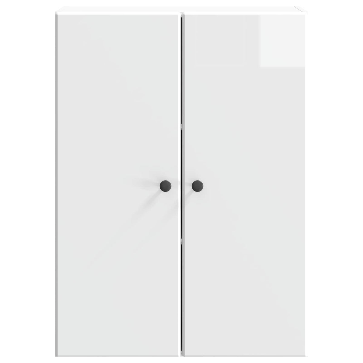 Wandschrank 66 x 34,5 x 90 cm Holzwerkstoff Hochglanz Weiß
