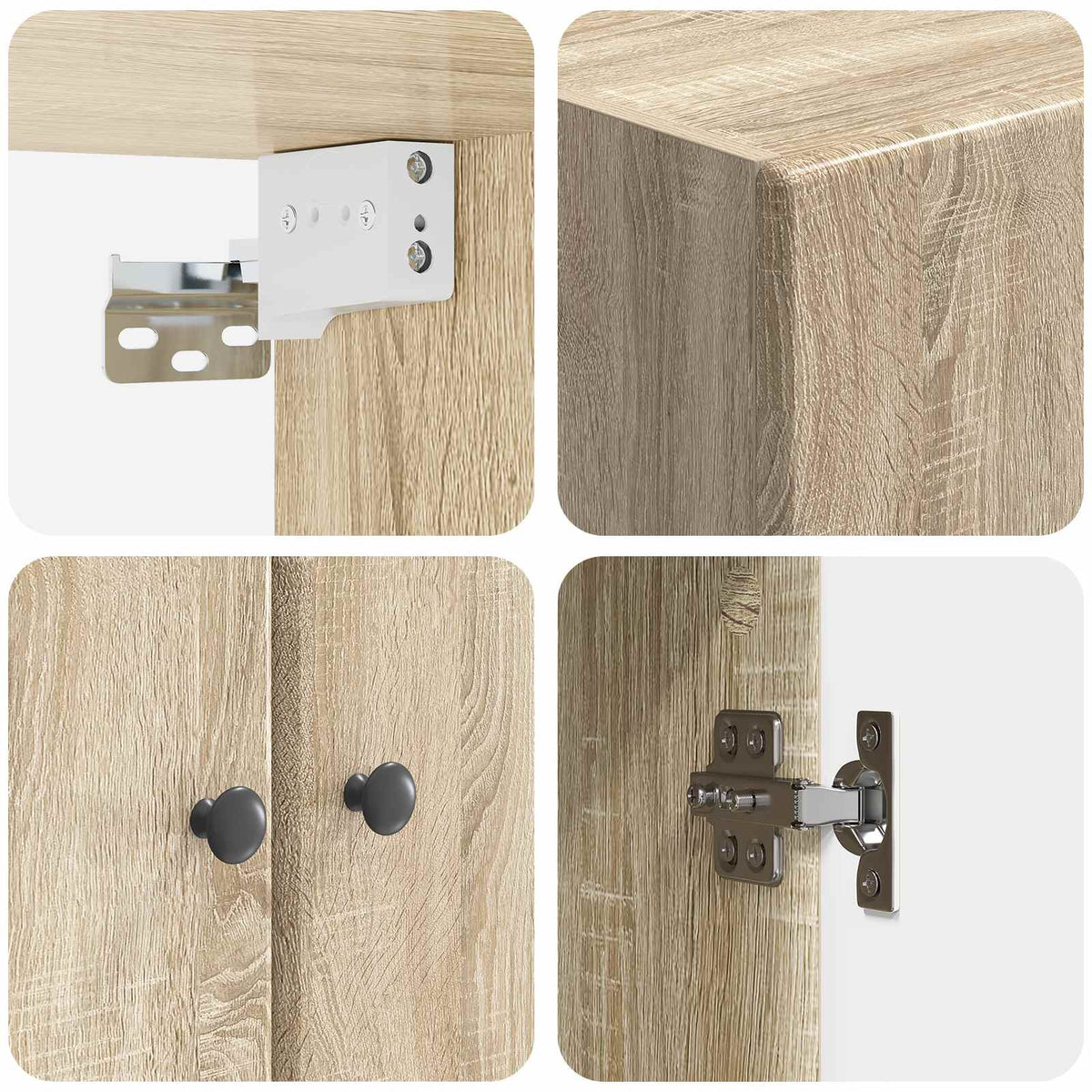 Wandschrank 59 x 31 x 60 cm Holzwerkstoff Sonoma-Eiche