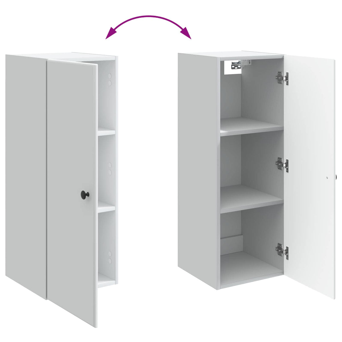 Wandschrank Weiß 33 x 34,5 x 90 cm Holzwerkstoff