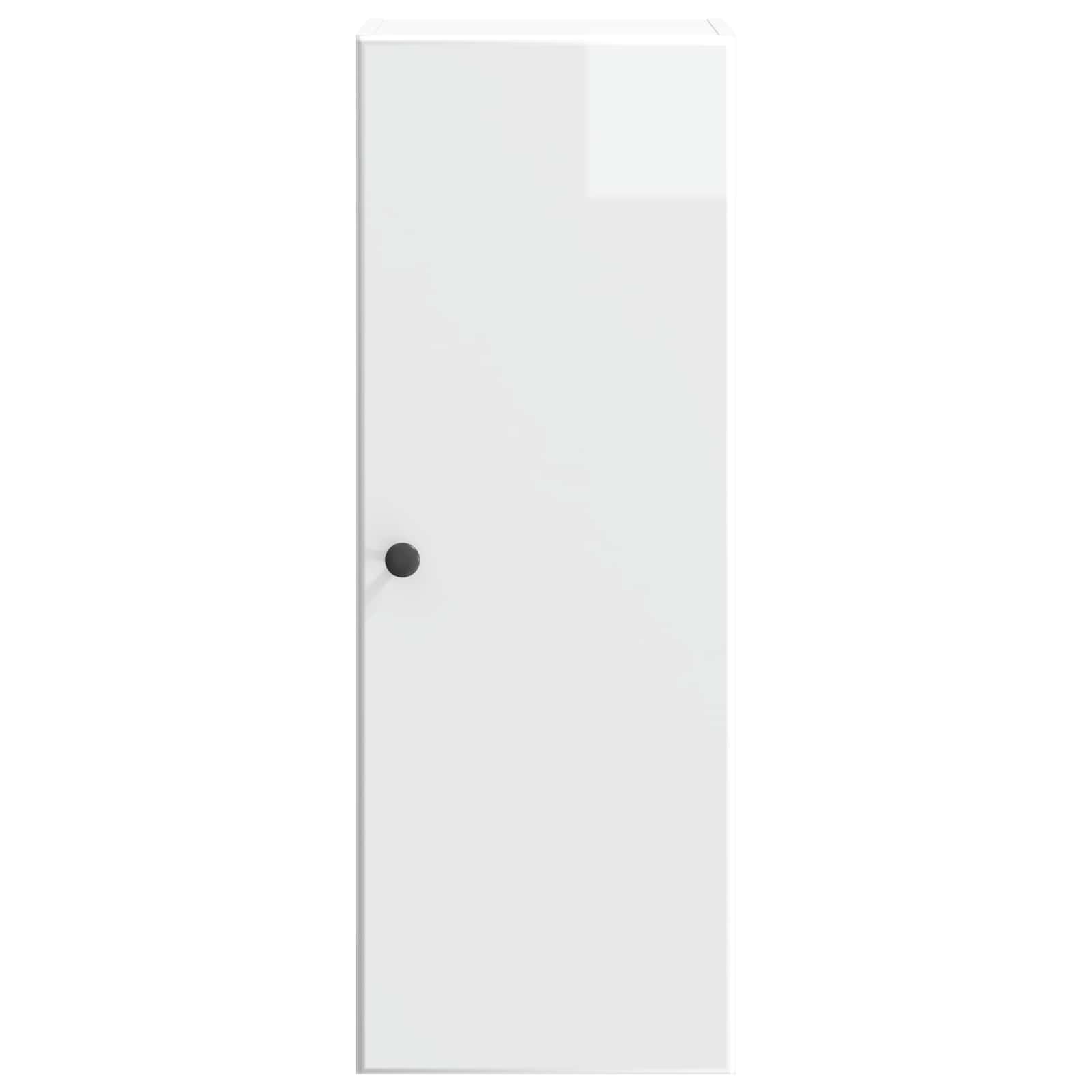 Wandschrank 33 x 34,5 x 90 cm Holzwerkstoff Hochglanz Weiß