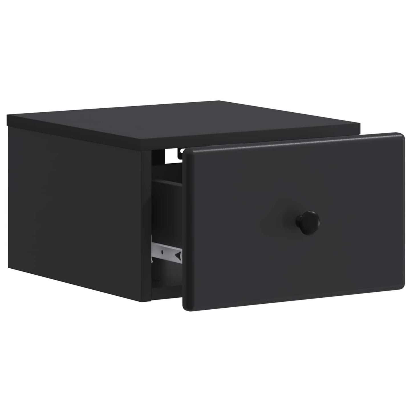 Wandmontierter Nachttisch 2 stk. Schwarz 34,5 x 33 x 20 cm