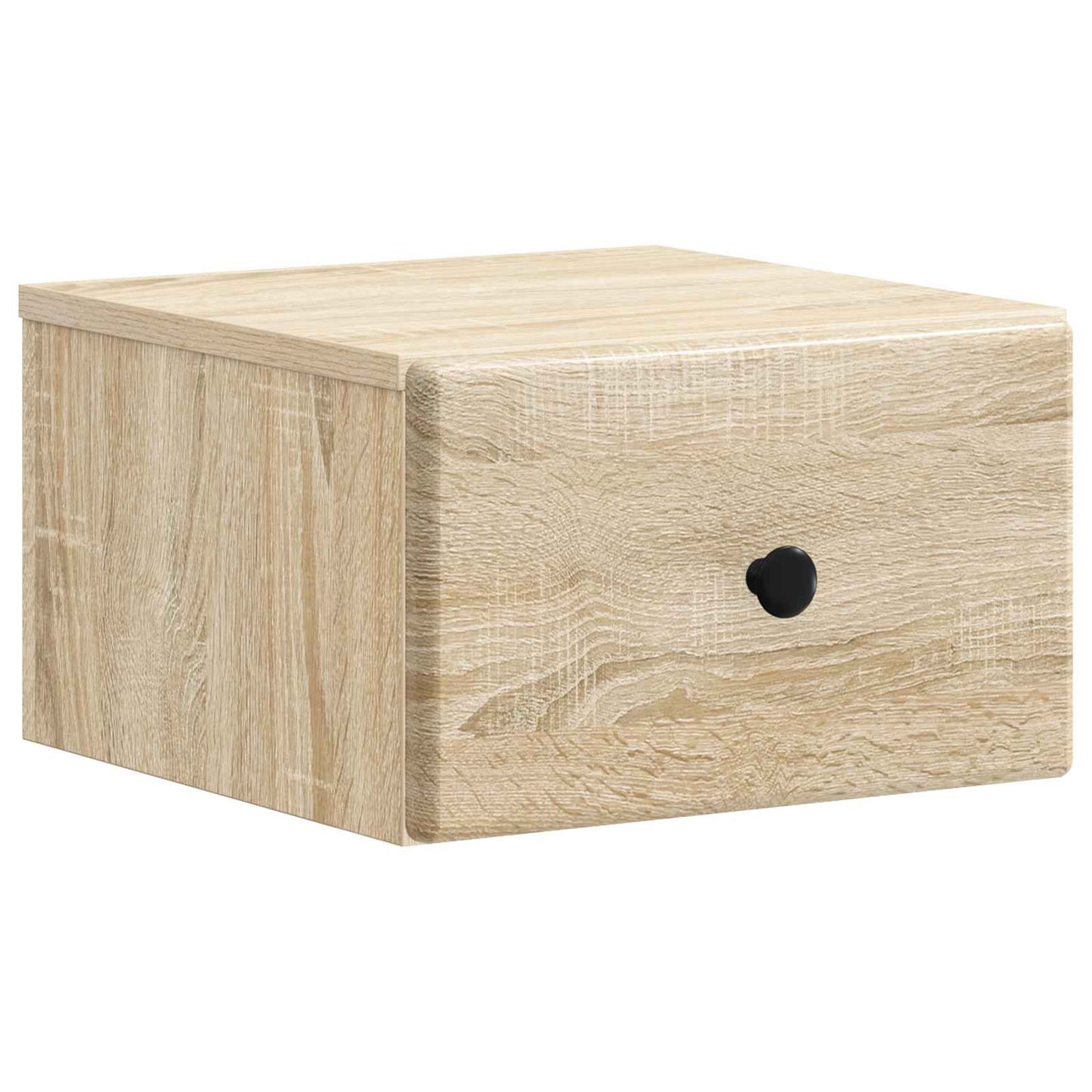 Wandmontierter Nachttisch 2 stk. Sonoma-Eiche 34,5 x 33 x 20 cm