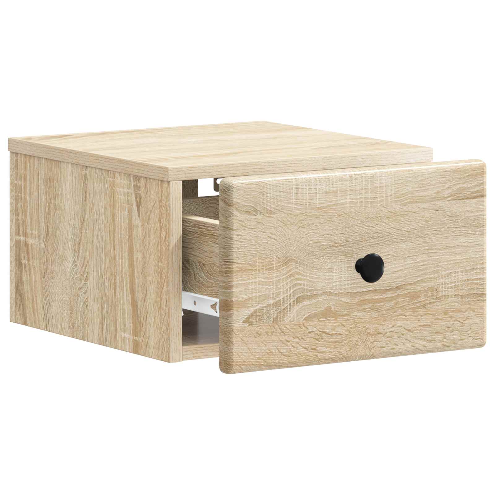 Wandmontierter Nachttisch 2 stk. Sonoma-Eiche 34,5 x 33 x 20 cm