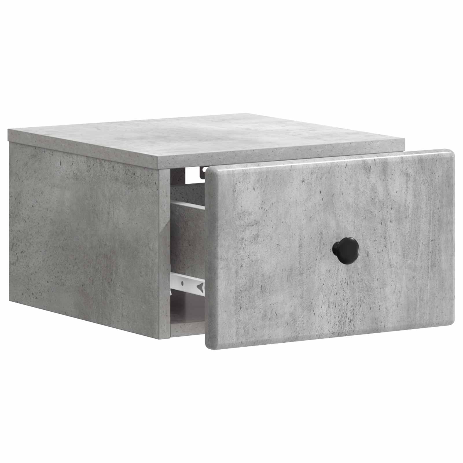 Wandmontierter Nachttisch 2 stk. Betongrau 34,5 x 33 x 20 cm