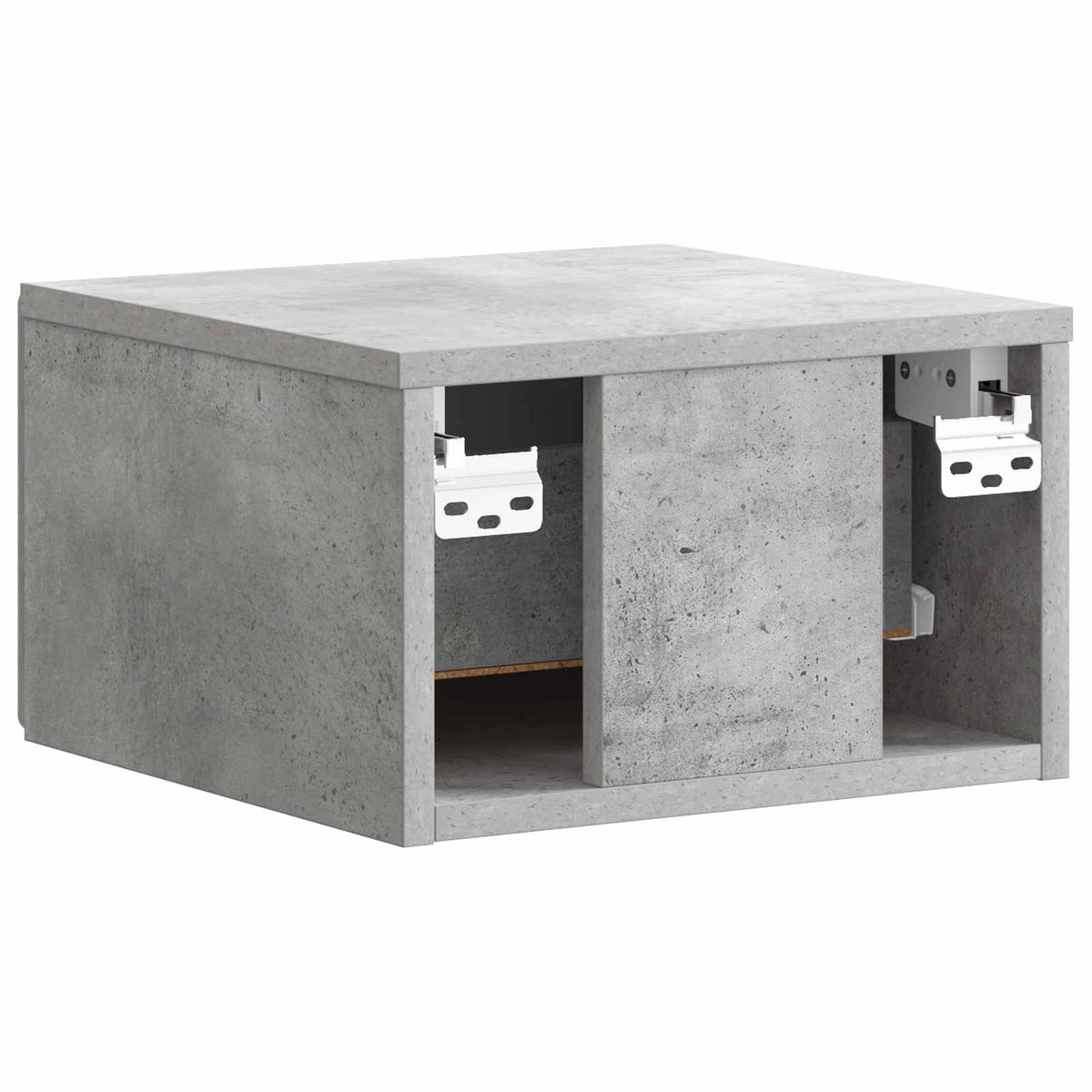 Wandmontierter Nachttisch 2 stk. Betongrau 34,5 x 33 x 20 cm