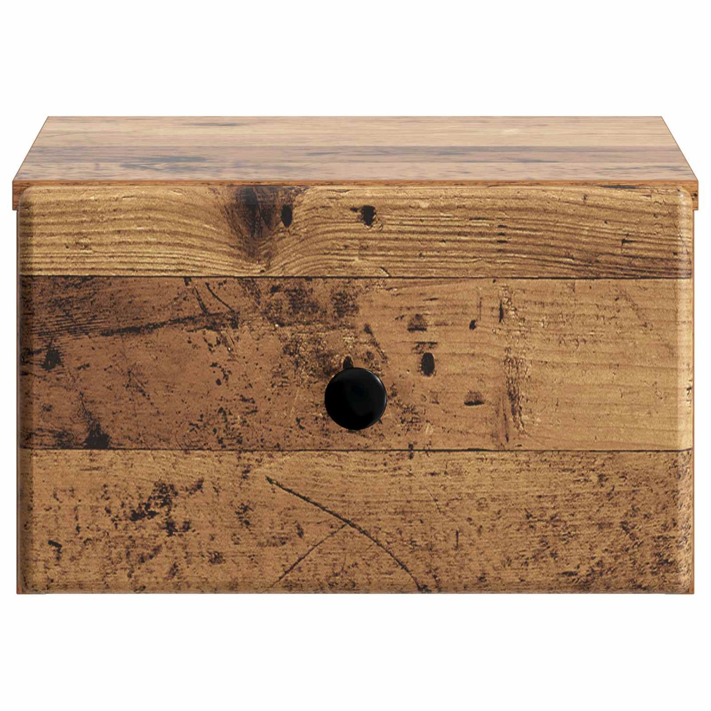 Wandmontierter Nachttisch 2 stk. Altholz 34,5 x 33 x 20 cm