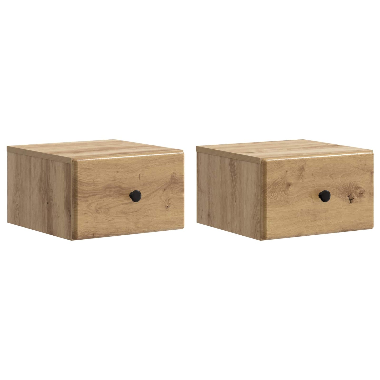 Wandmontierter Nachttisch 2 stk. Artisan-Eiche