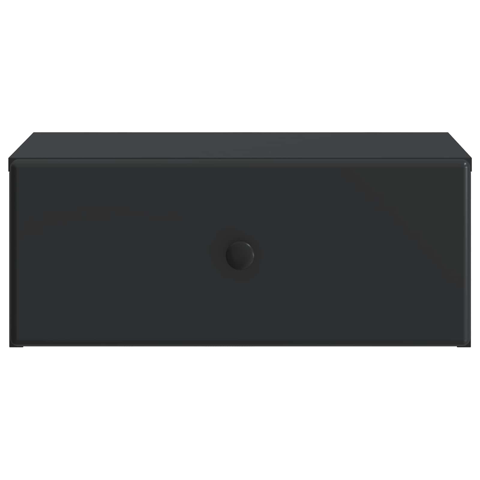 Wandmontierter Nachttisch 2 stk. Schwarz 49 x 34,5 x 20 cm