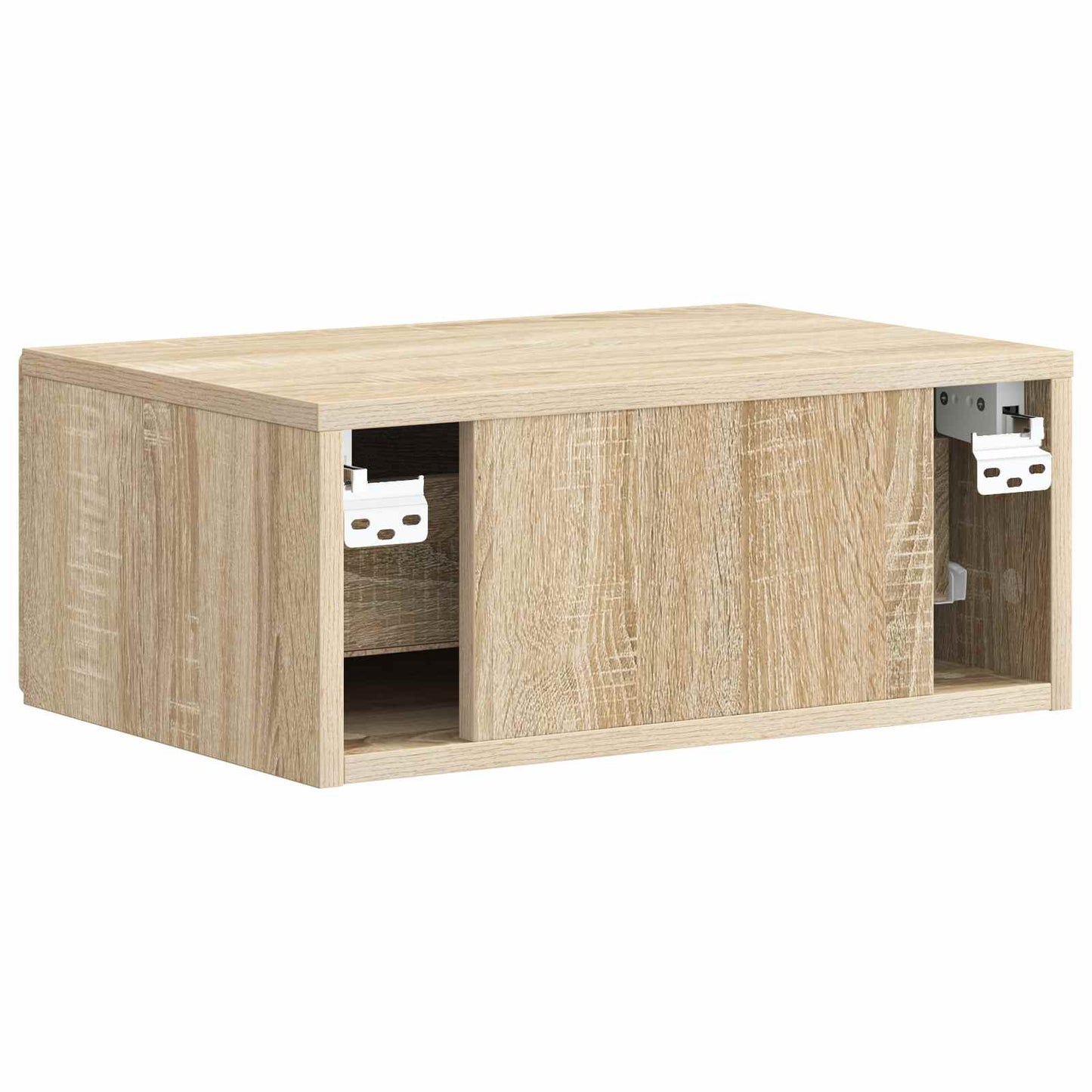 Wandmontierter Nachttisch 2 stk. Sonoma-Eiche 49 x 34,5 x 20 cm