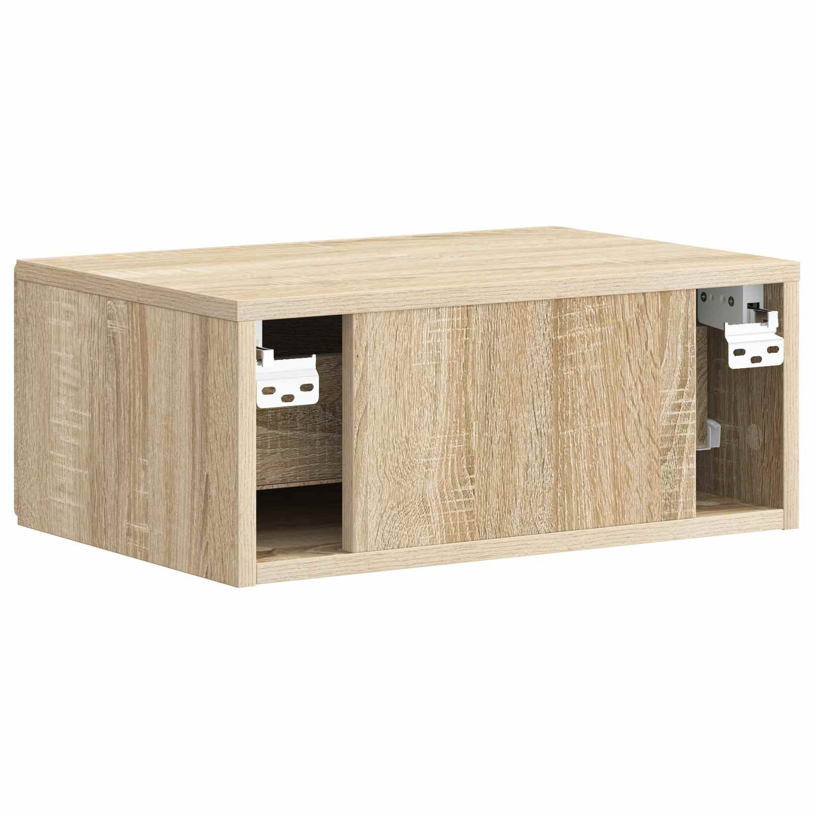 Wandmontierter Nachttisch 2 stk. Sonoma-Eiche 49 x 34,5 x 20 cm