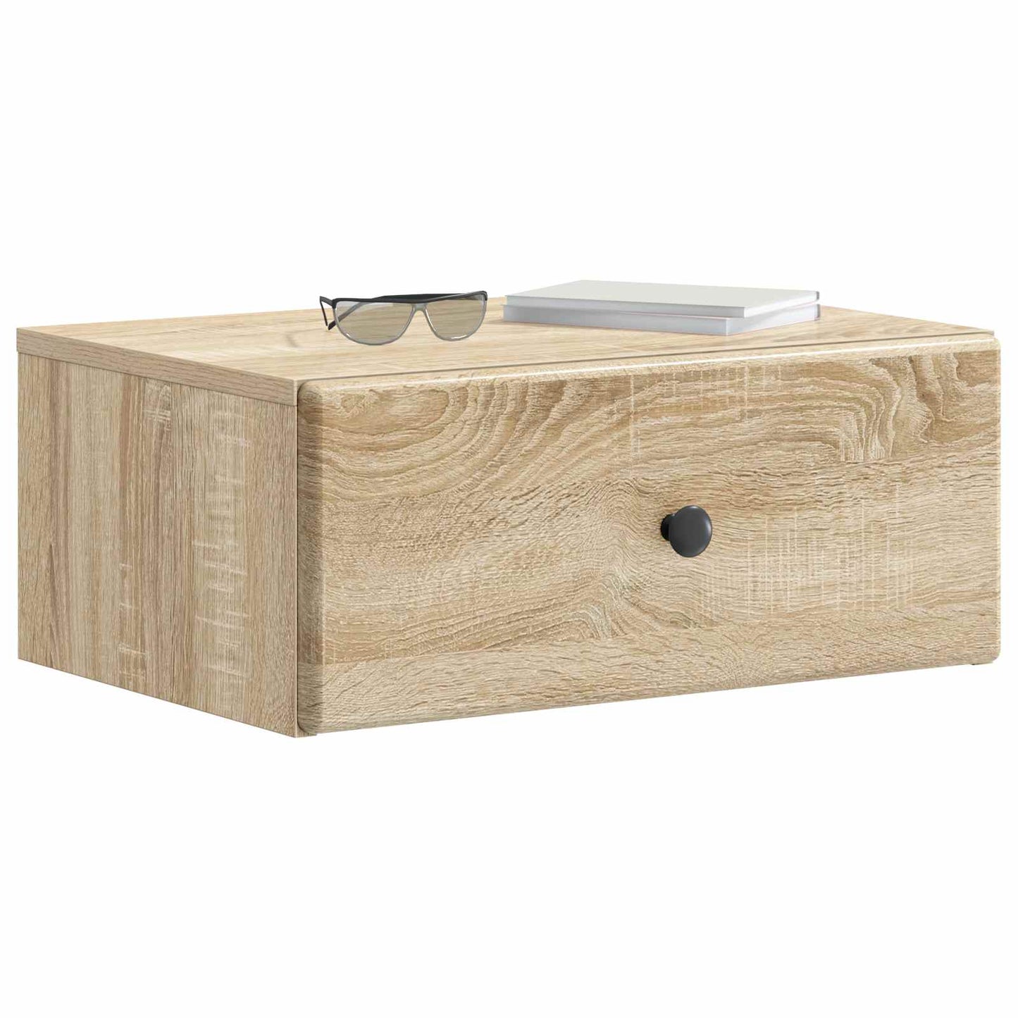 Wandmontierter Nachttisch 2 stk. Sonoma-Eiche 49 x 34,5 x 20 cm