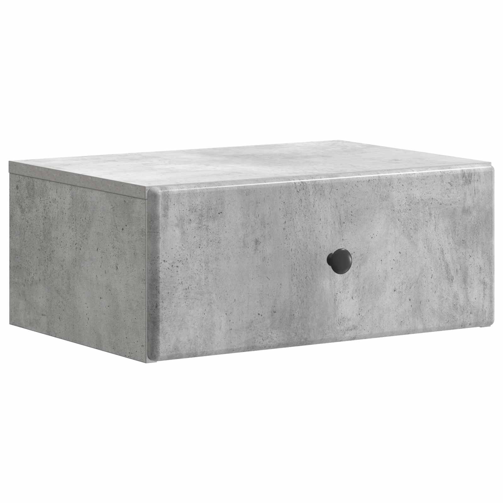 Wandmontierter Nachttisch 2 stk. Betongrau 49 x 34,5 x 20 cm