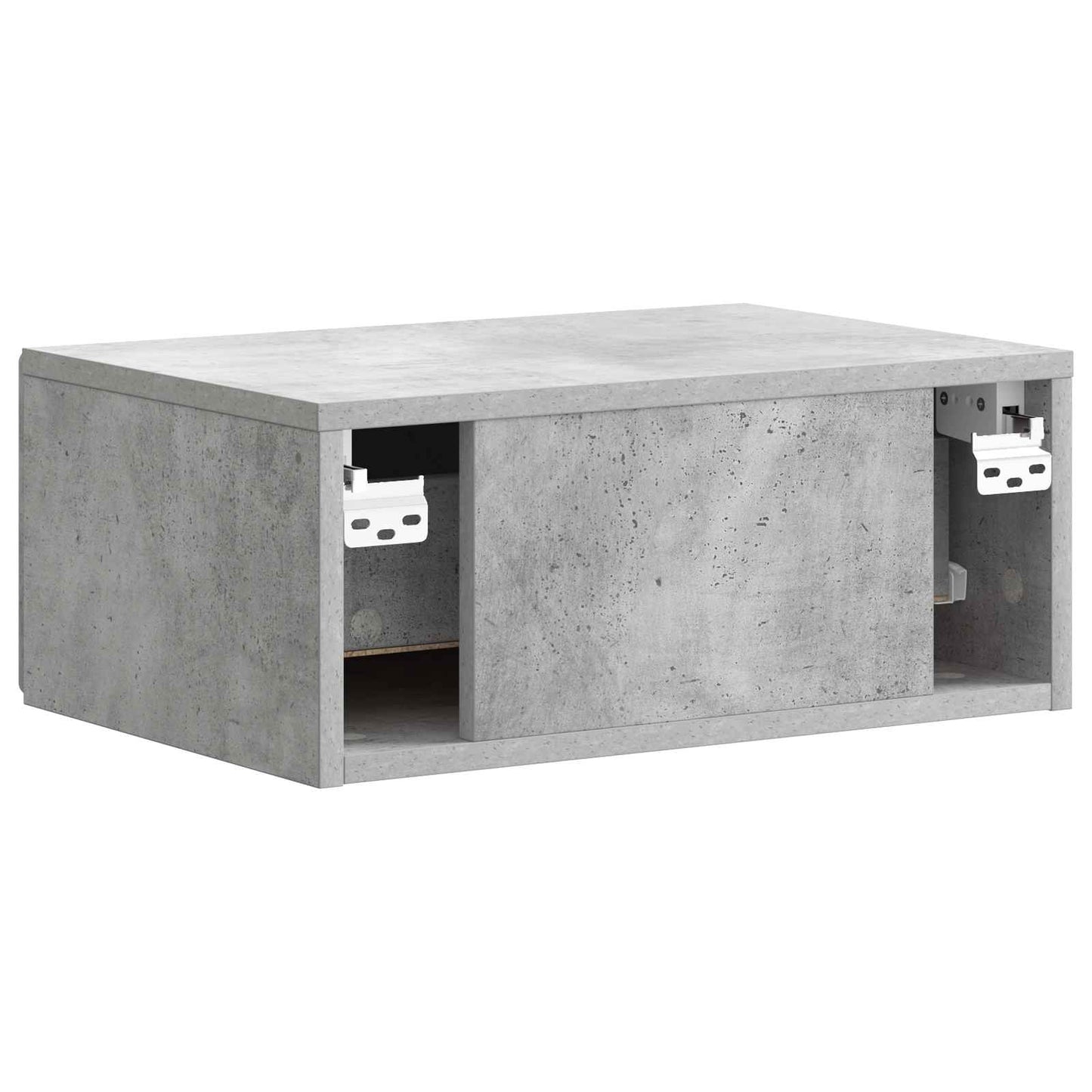 Wandmontierter Nachttisch 2 stk. Betongrau 49 x 34,5 x 20 cm