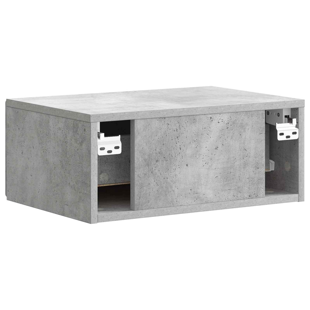 Wandmontierter Nachttisch 2 stk. Betongrau 49 x 34,5 x 20 cm