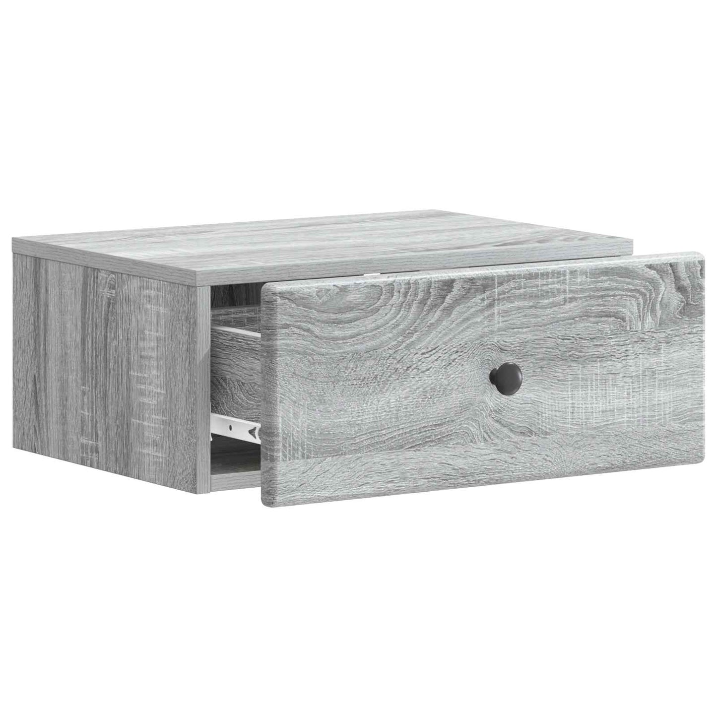 Wandmontierter Nachttisch 2 stk. Graues Sonoma