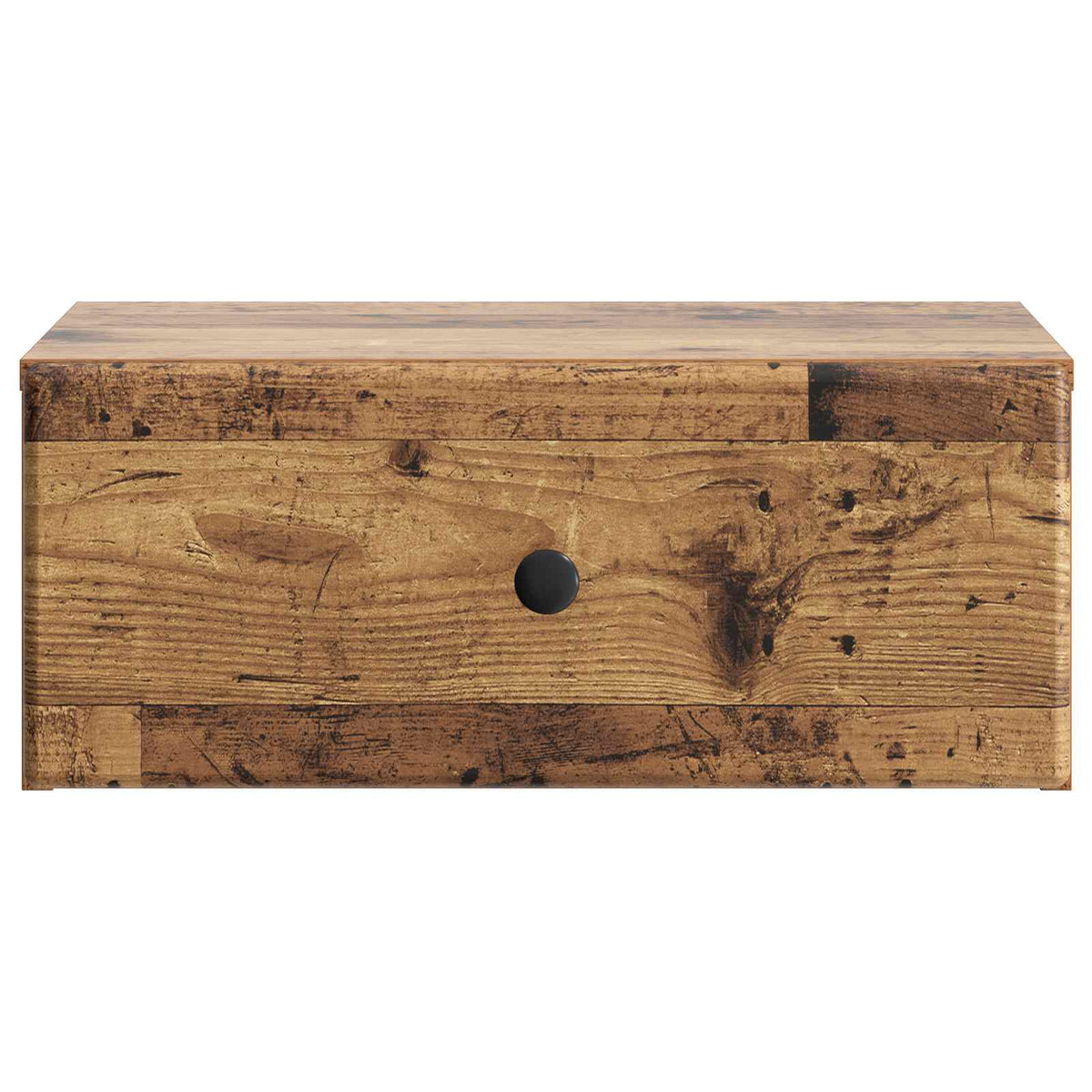 Wandmontierter Nachttisch 2 stk. Altholz 49 x 34,5 x 20 cm