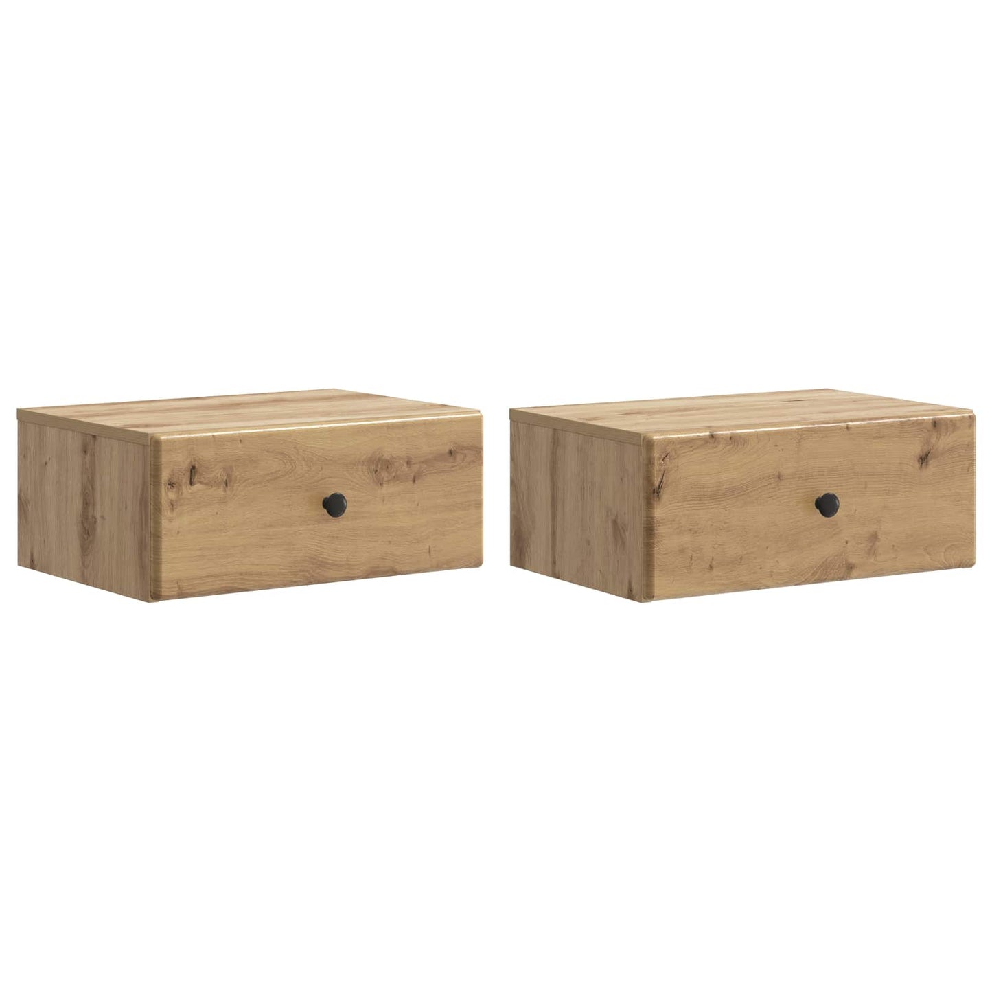 Wandmontierter Nachttisch 2 stk. Artisan-Eiche