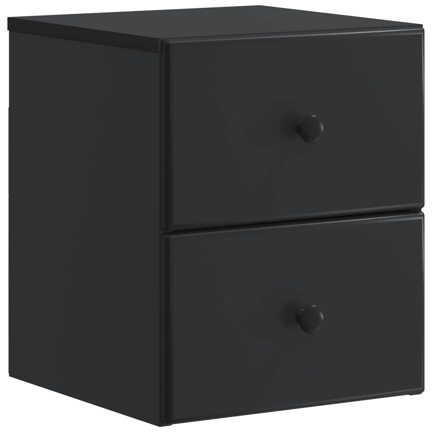 Wandmontierter Nachttisch 2 stk. Schwarz 34,5 x 33 x 40 cm