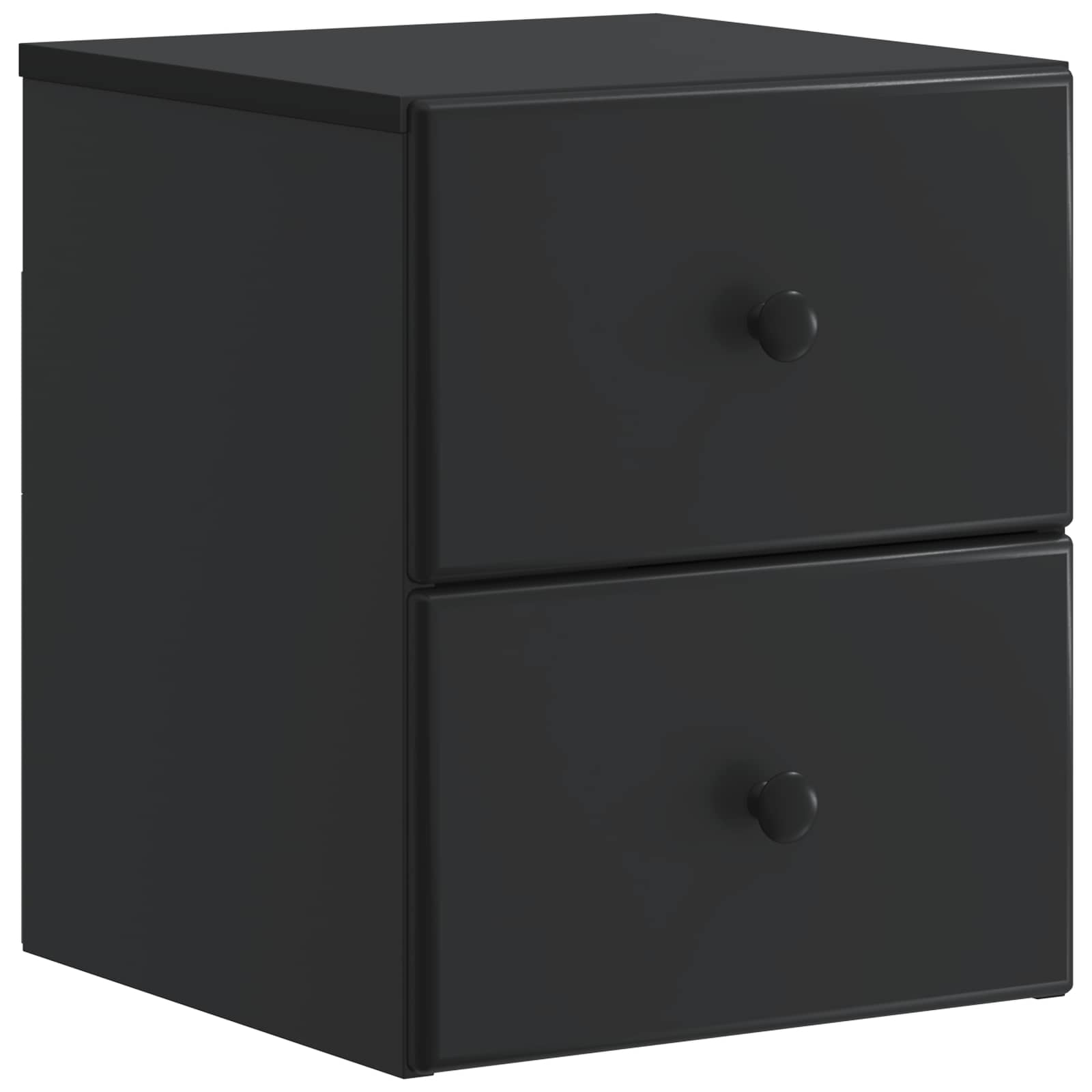 Wandmontierter Nachttisch 2 stk. Schwarz 34,5 x 33 x 40 cm