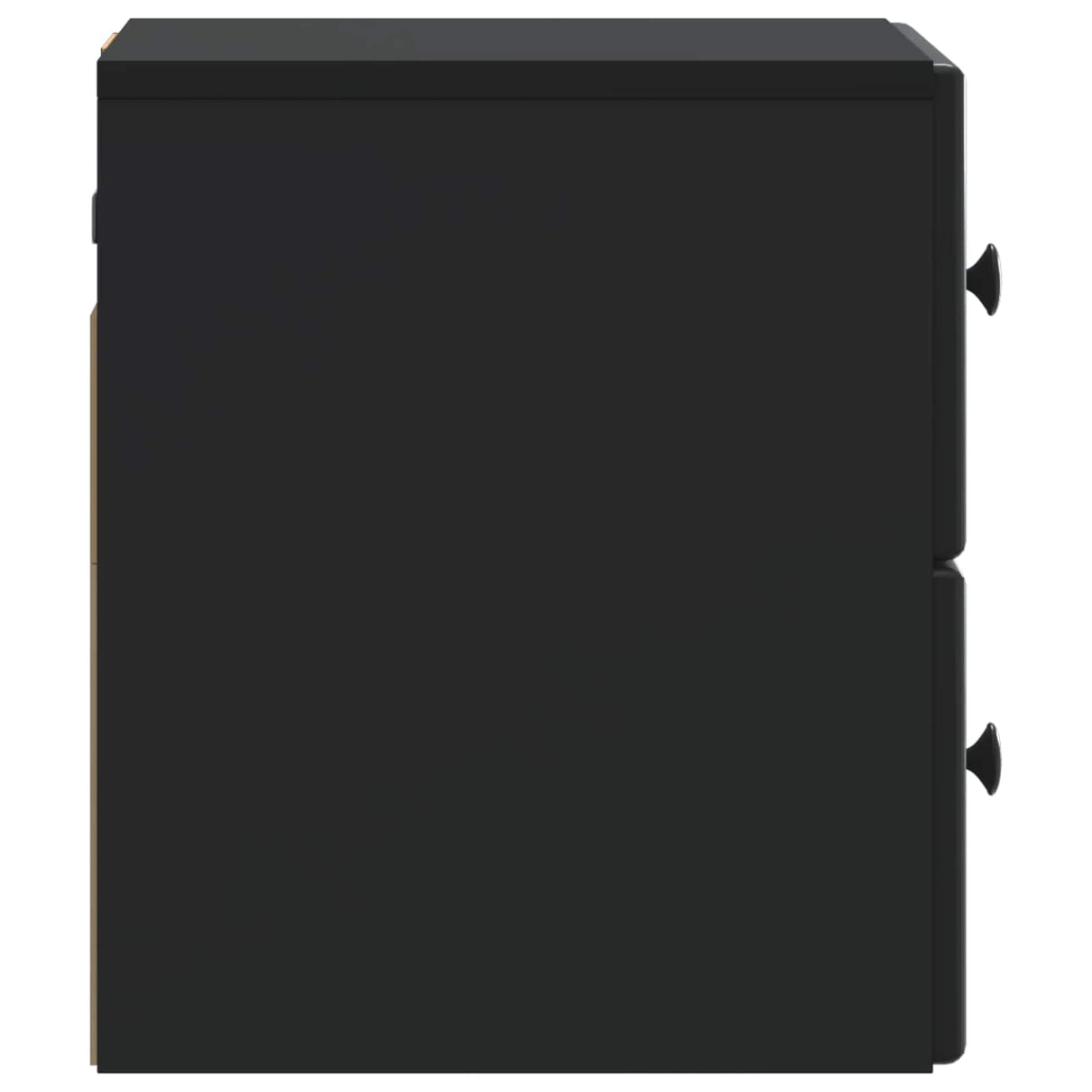 Wandmontierter Nachttisch 2 stk. Schwarz 34,5 x 33 x 40 cm
