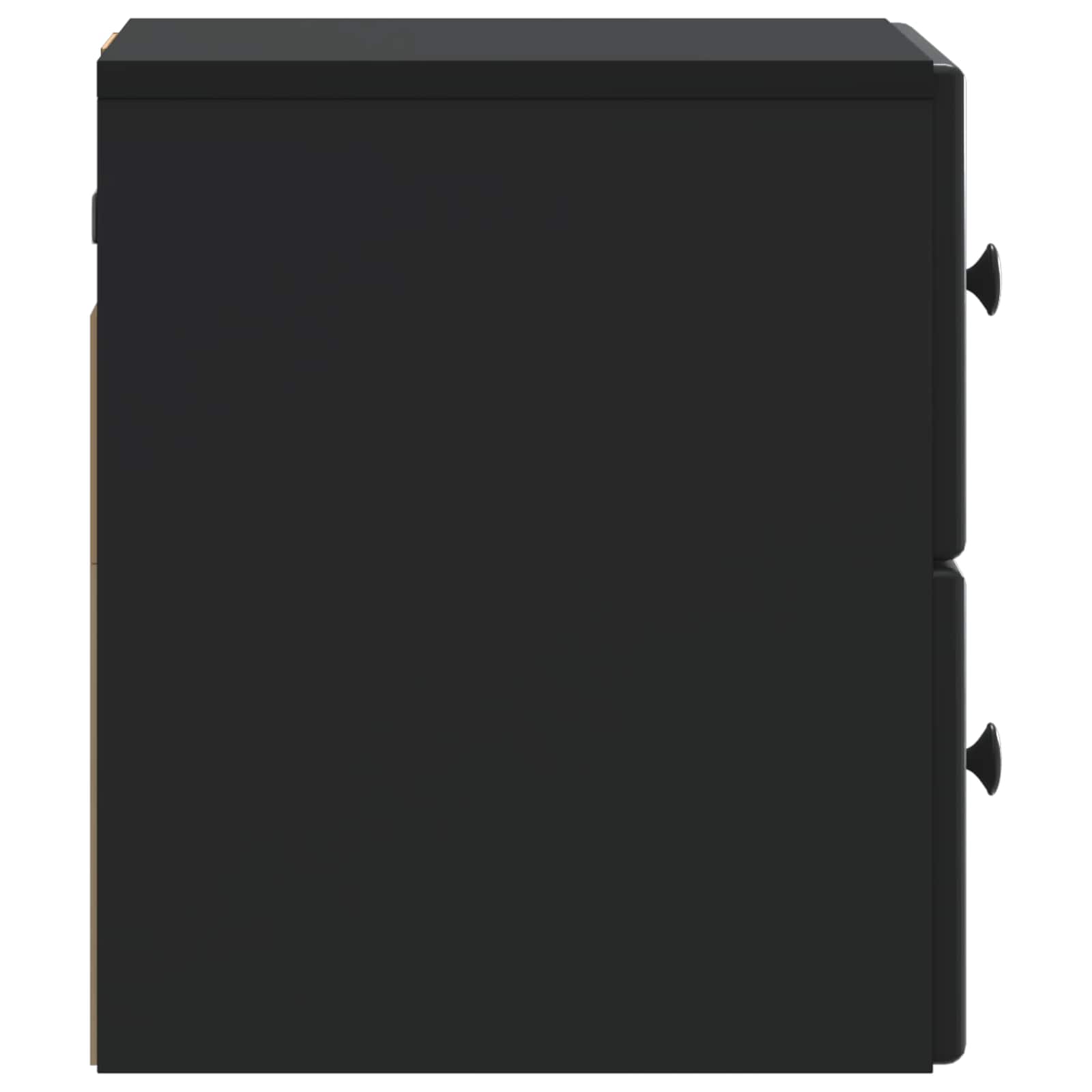 Wandmontierter Nachttisch 2 stk. Schwarz 34,5 x 33 x 40 cm