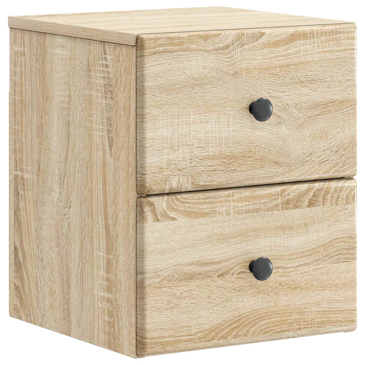 Wandmontierter Nachttisch 2 stk. Sonoma-Eiche 34,5 x 33 x 40 cm