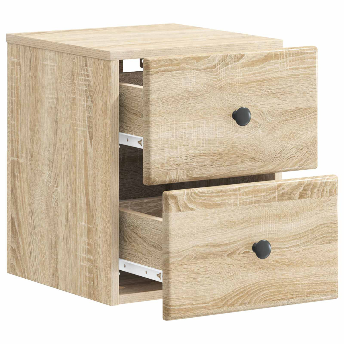 Wandmontierter Nachttisch 2 stk. Sonoma-Eiche 34,5 x 33 x 40 cm