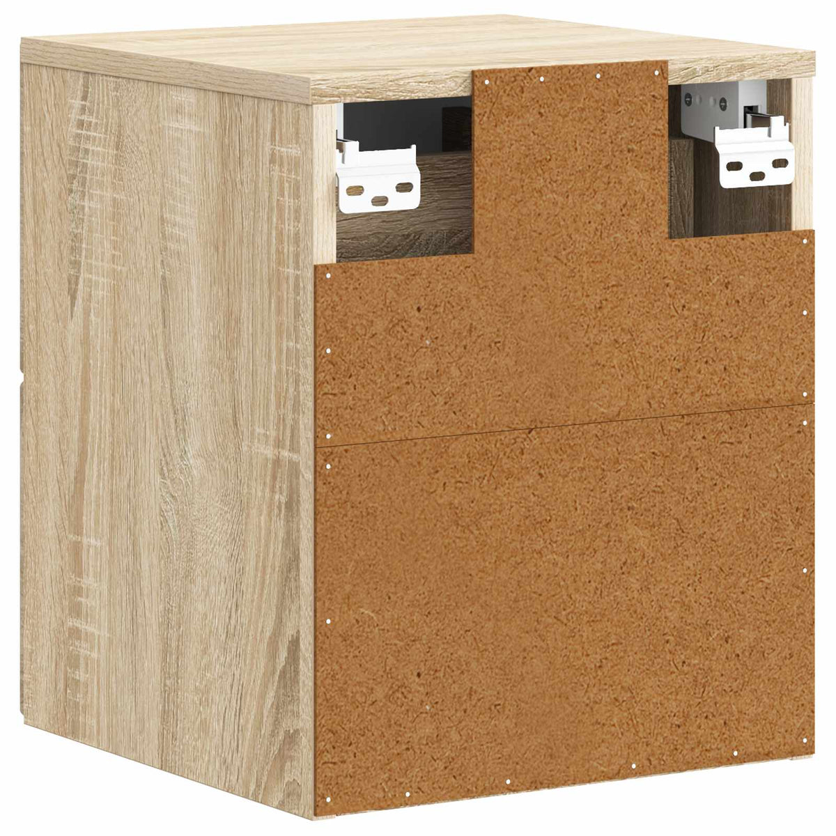 Wandmontierter Nachttisch 2 stk. Sonoma-Eiche 34,5 x 33 x 40 cm