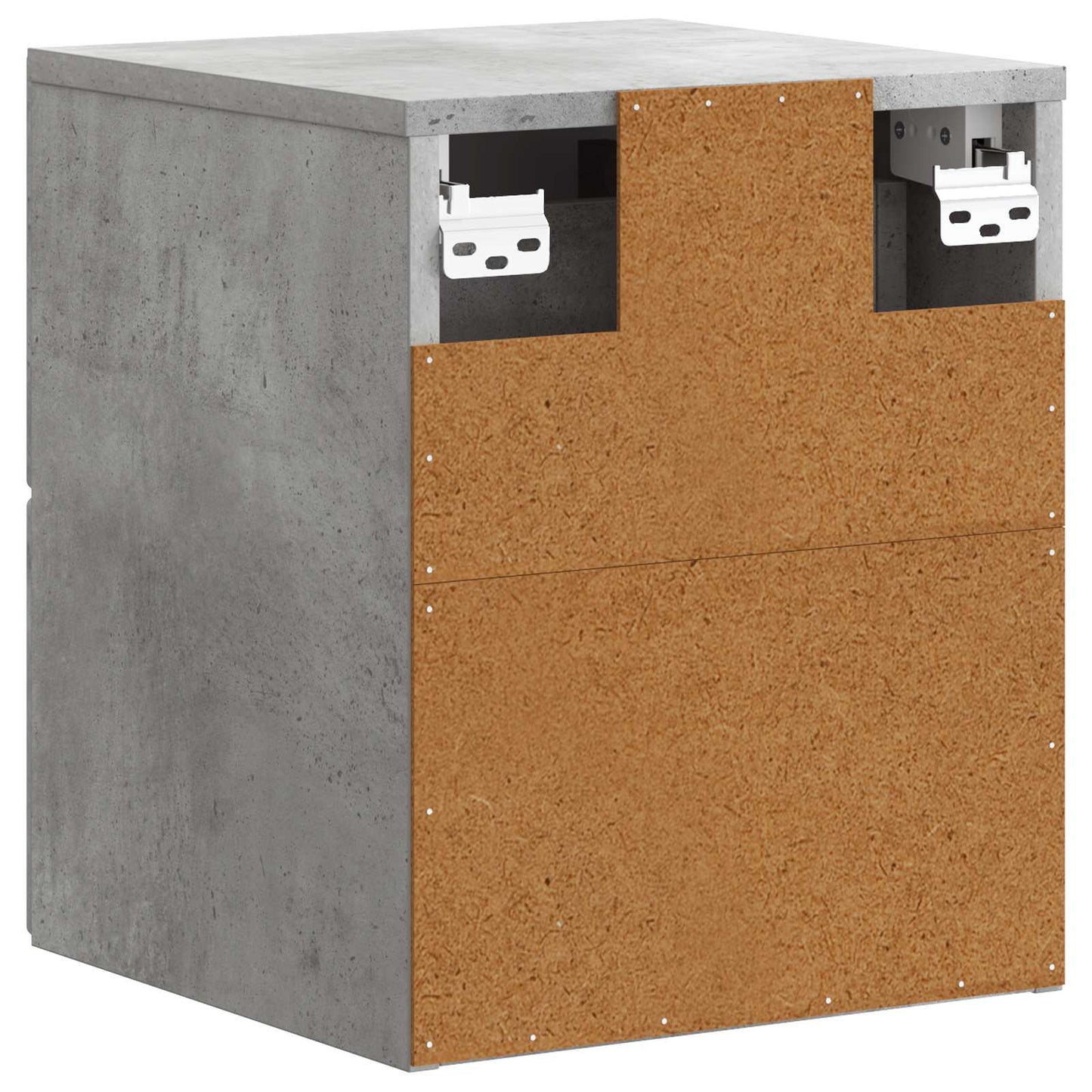 Wandmontierter Nachttisch 2 stk. Betongrau 34,5 x 33 x 40 cm
