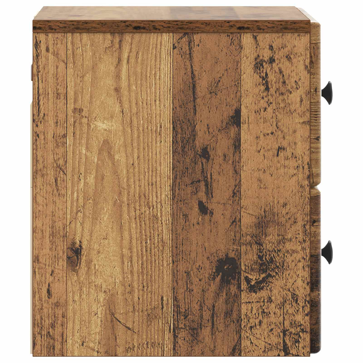 Wandmontierter Nachttisch 2 stk. Altholz 34,5 x 33 x 40 cm