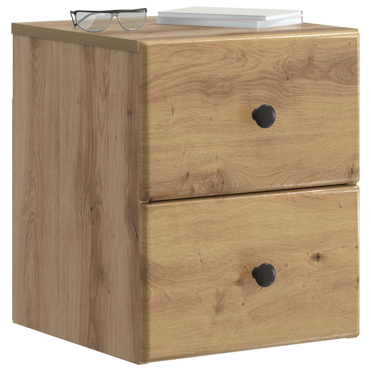 Wandmontierter Nachttisch 2 stk. Artisan-Eiche