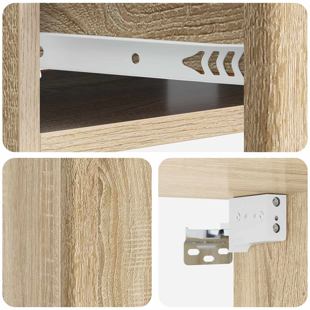 Wandmontierter Beistelltisch Sonoma-Eiche 59 x 34,5 x 17 cm