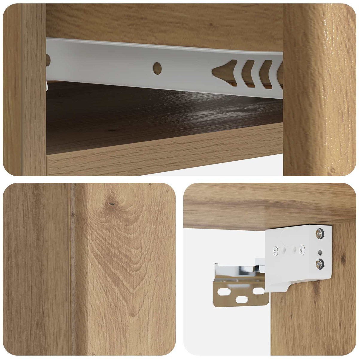 Wandmontierter Beistelltisch 59 x 34,5 x 17 cm Holzwerkstoff