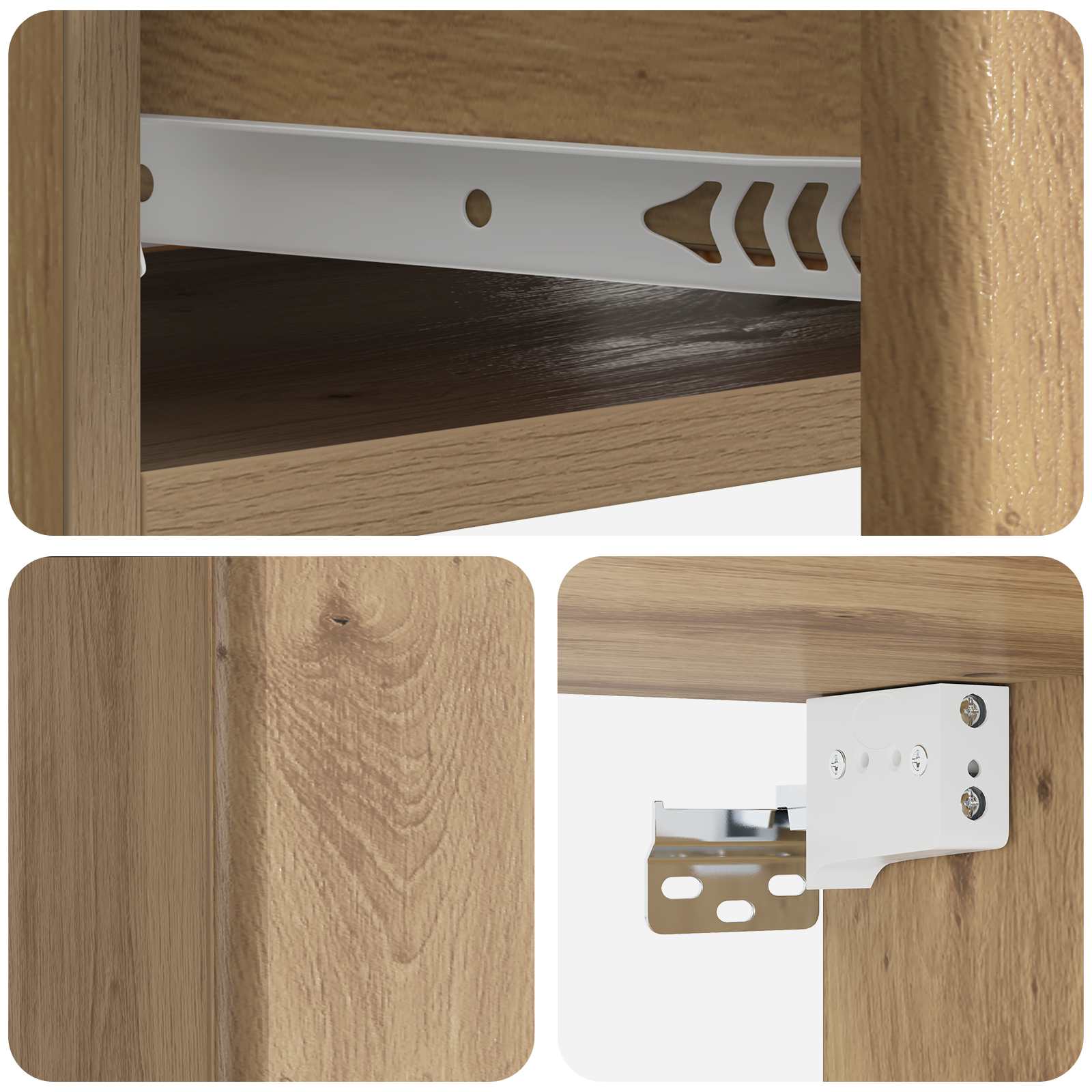 Wandmontierter Beistelltisch 59 x 34,5 x 17 cm Holzwerkstoff