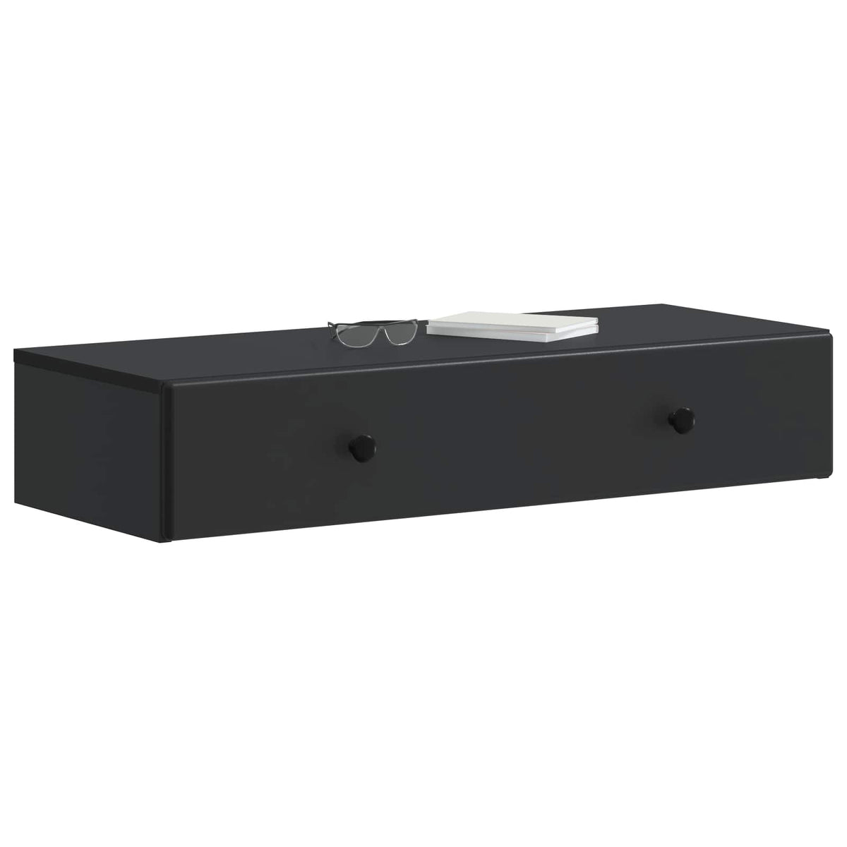 Wandmontierter Beistelltisch Schwarz 87,5 x 34,5 x 17 cm