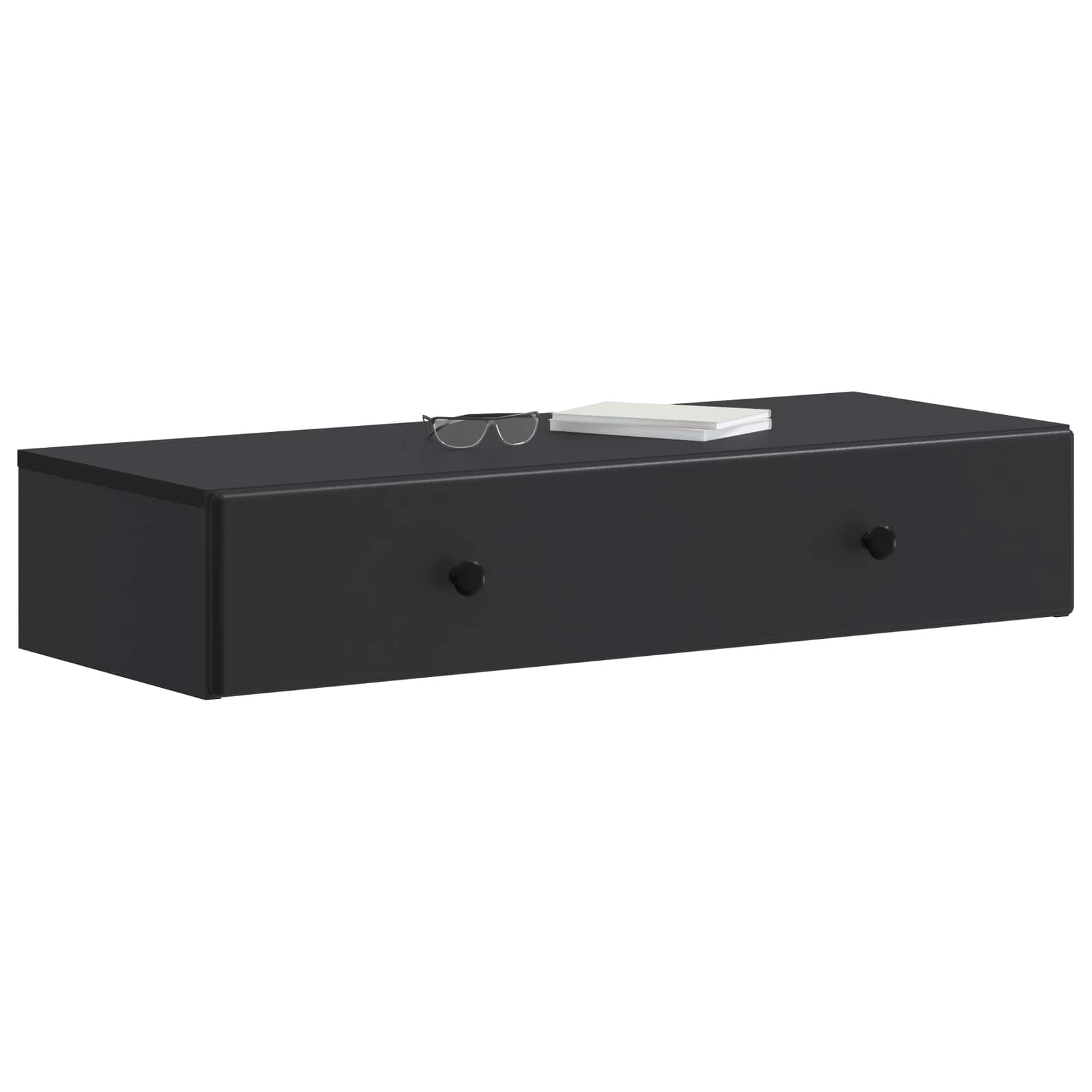 Wandmontierter Beistelltisch Schwarz 87,5 x 34,5 x 17 cm