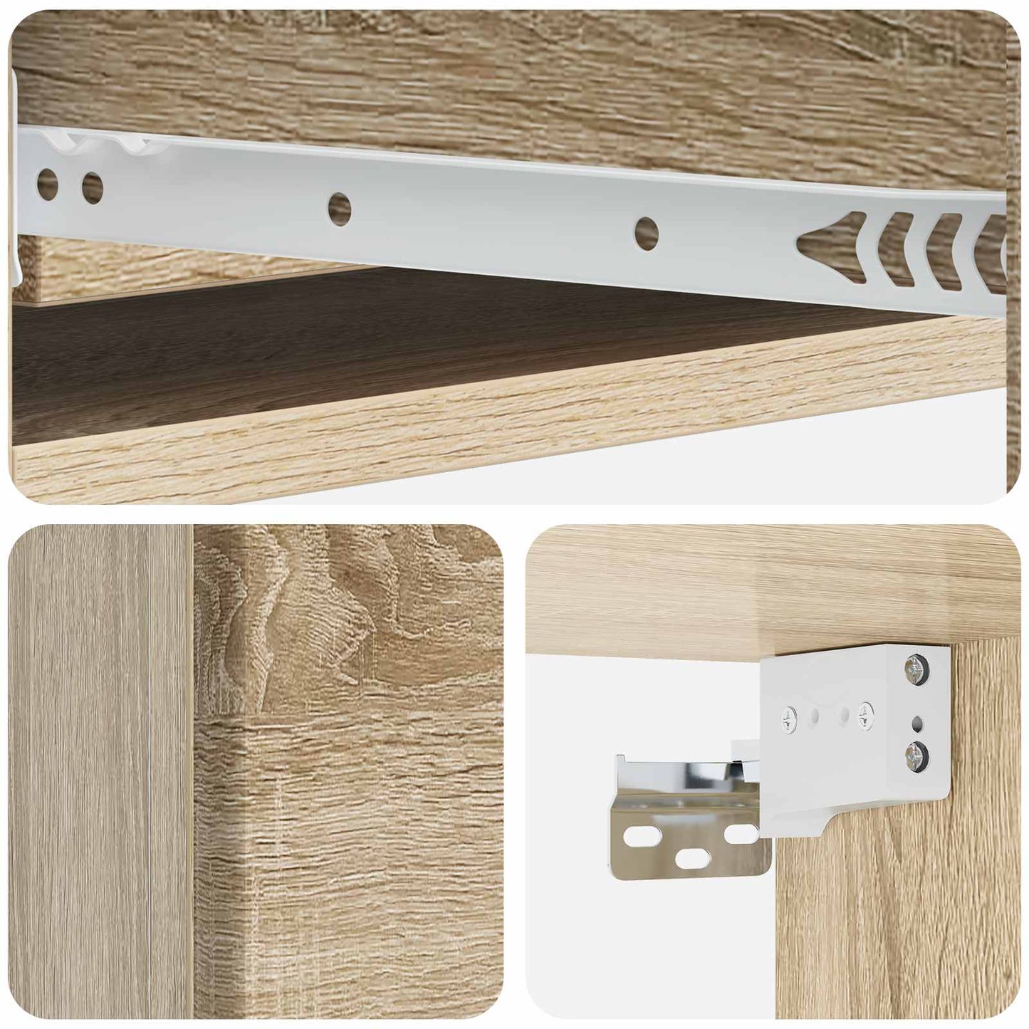 Wandmontierter Beistelltisch Sonoma-Eiche 87,5 x 34,5 x 17 cm