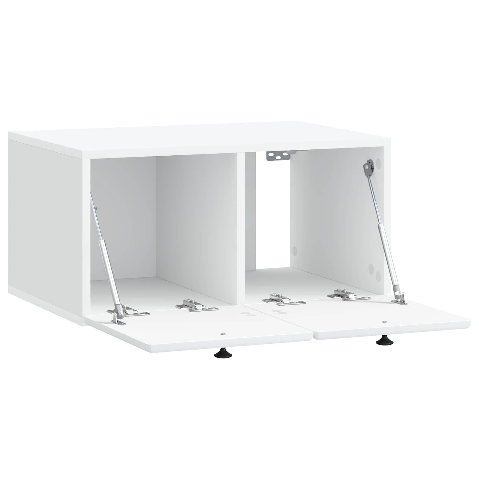 Wandmontierter TV-Schrank 59,5 x 41 x 30 cm Weiß Holzwerkstoff
