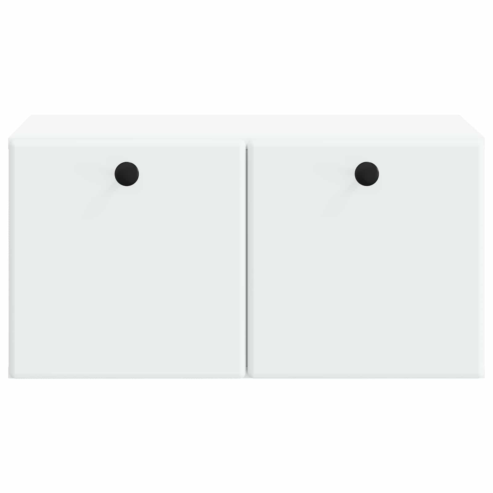 Wandmontierter TV-Schrank 59,5 x 41 x 30 cm Weiß Holzwerkstoff