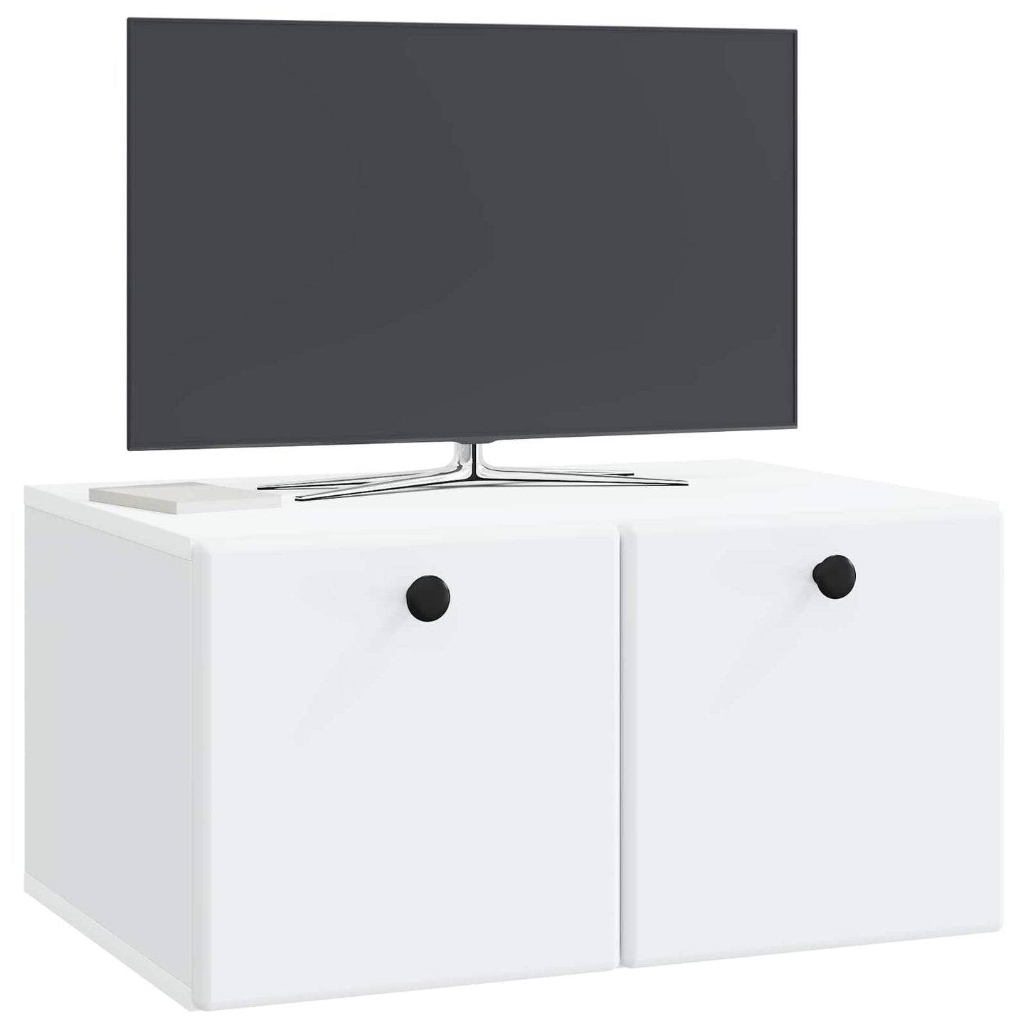 Wandmontierter TV-Schrank 59,5 x 41 x 30 cm Weiß Holzwerkstoff