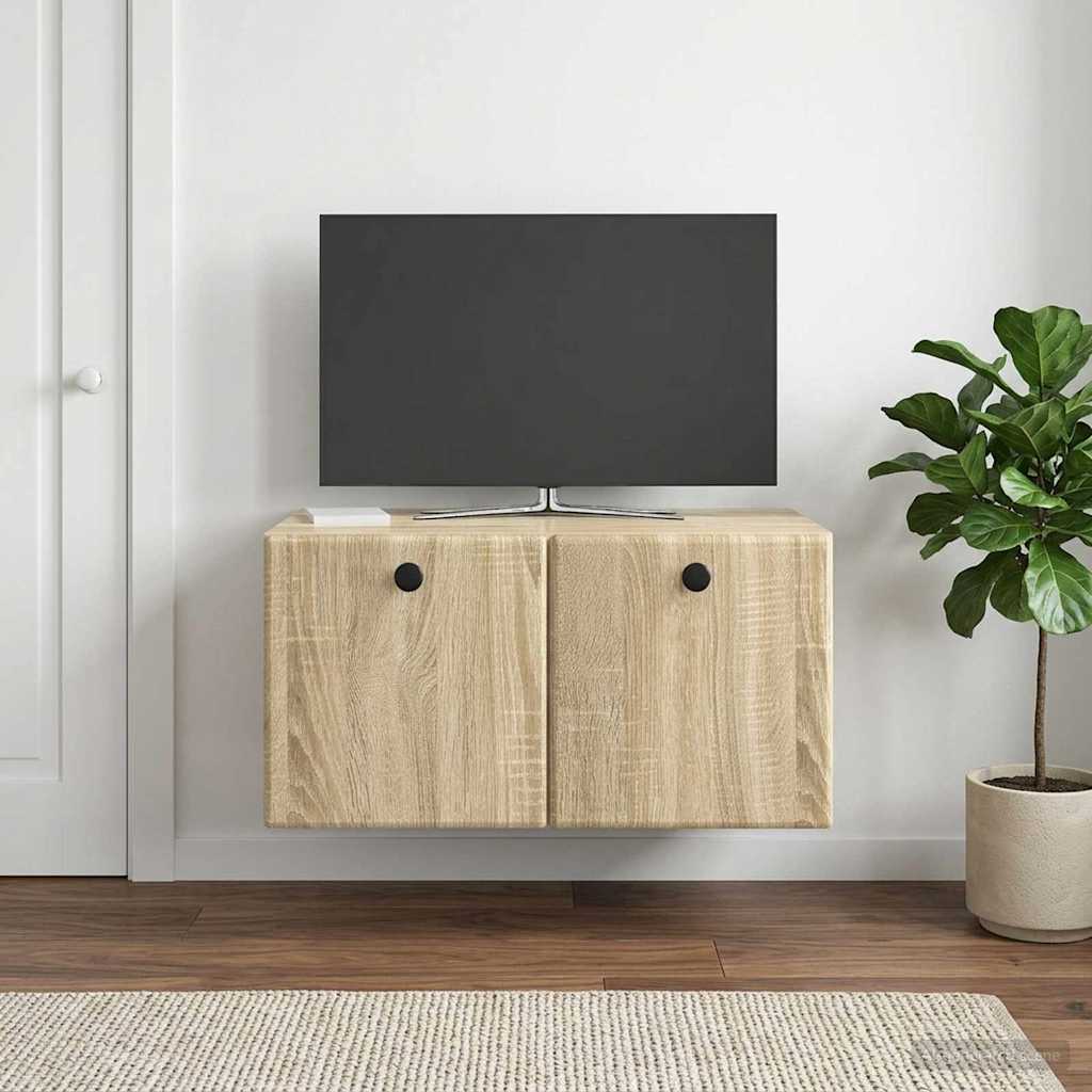 Wandmontierter TV-Schrank 59,5 x 41 x 30 cm Sonoma-Eiche