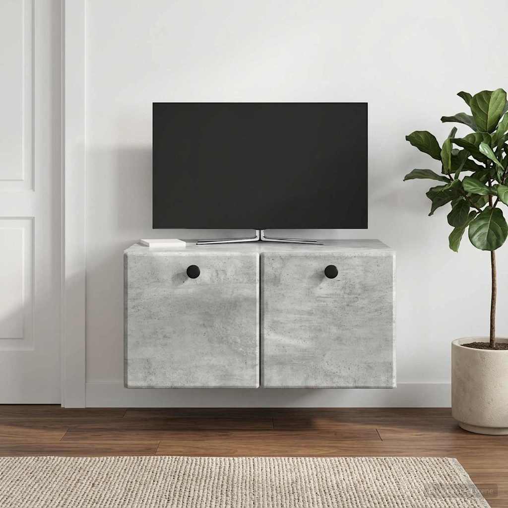 Wandmontierter TV-Schrank 59,5 x 41 x 30 cm Betongrau