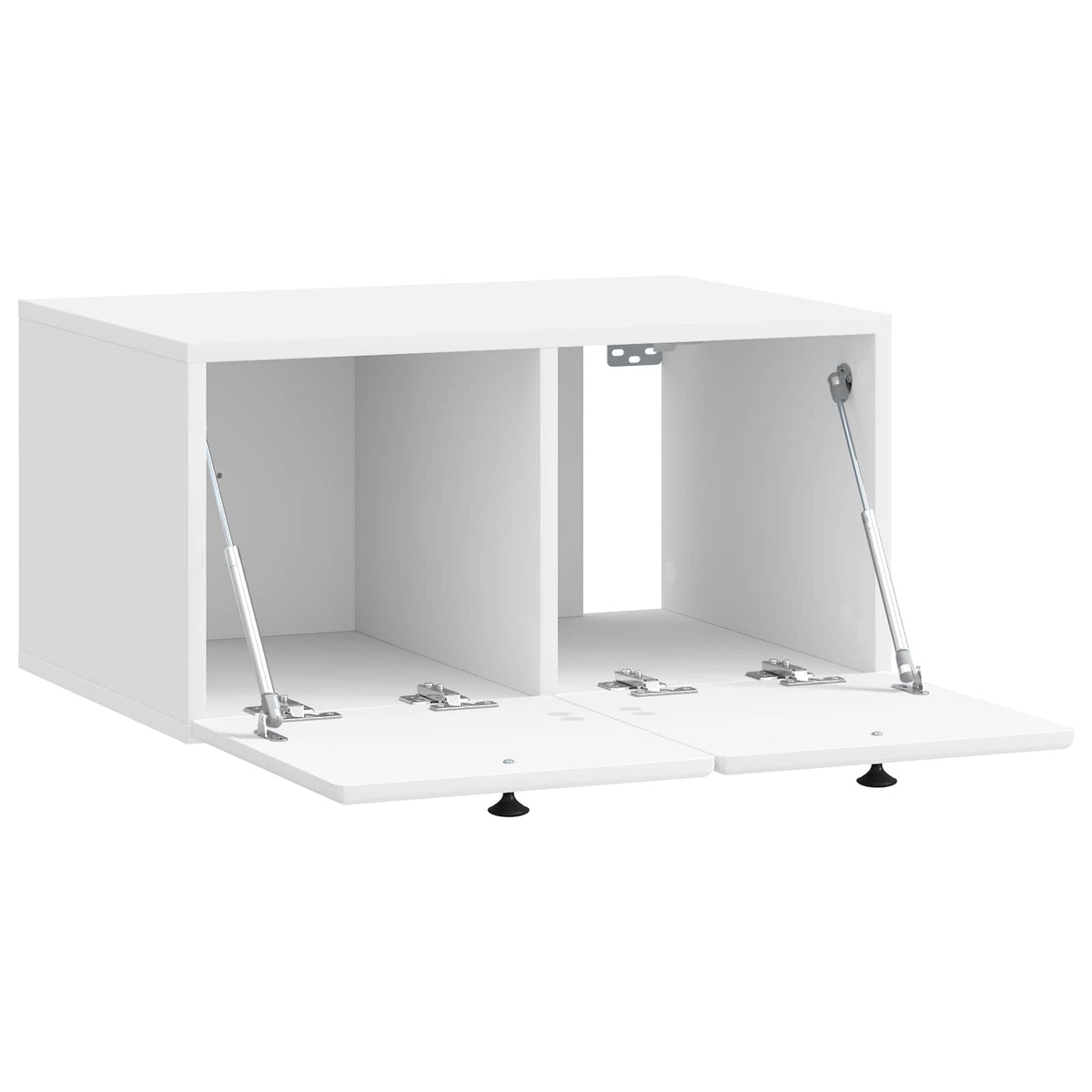 Wandmontierter TV-Schrank 59,5 x 41 x 30 cm Hochglanz Weiß