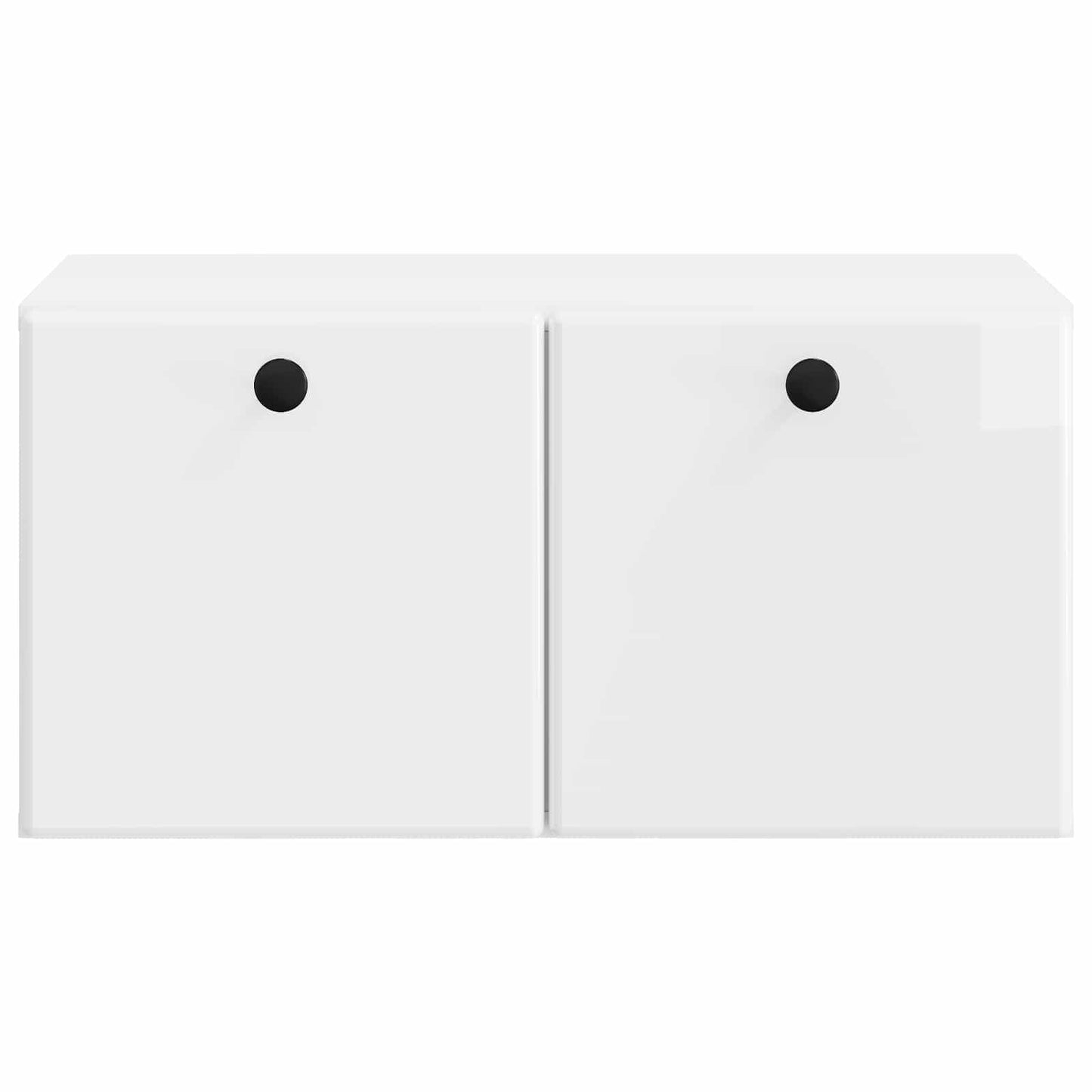 Wandmontierter TV-Schrank 59,5 x 41 x 30 cm Hochglanz Weiß