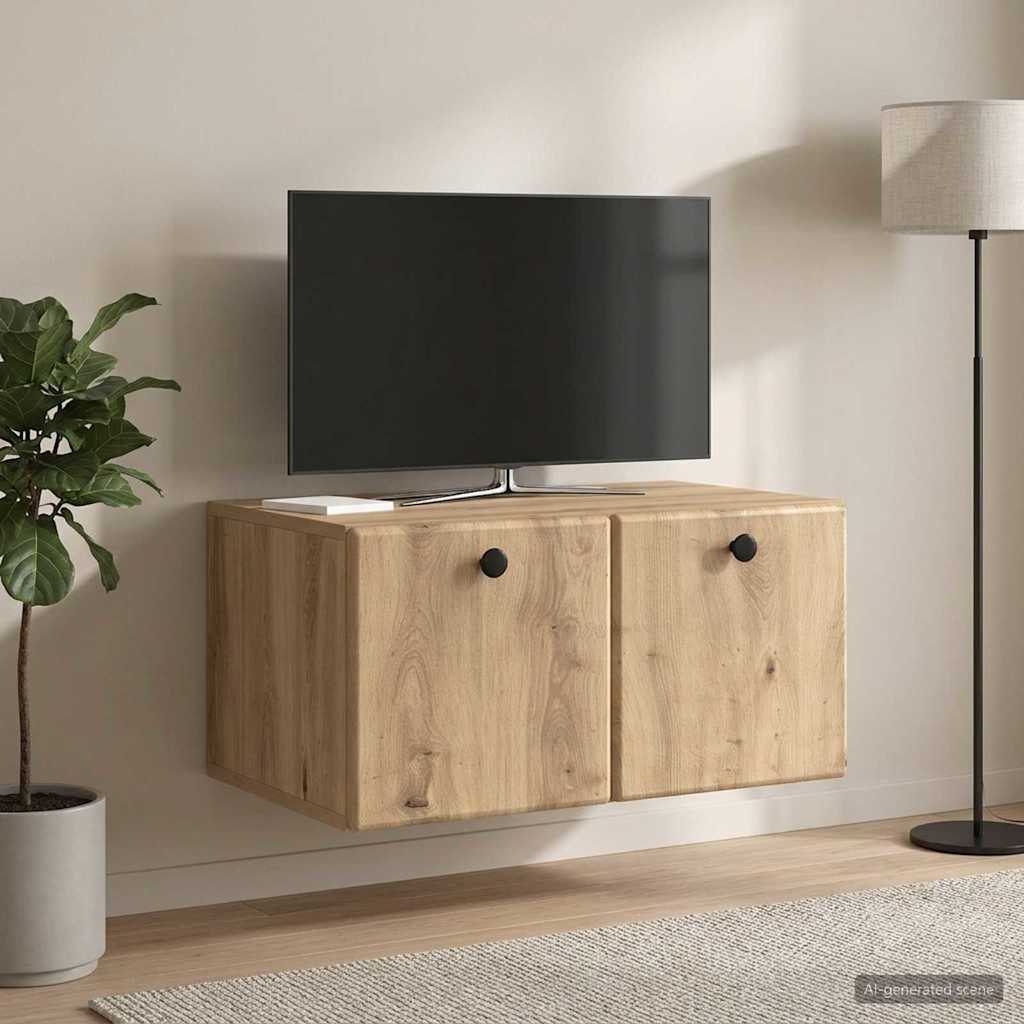 Wandmontierter TV-Schrank 59,5 x 41 x 30 cm Artisan-Eiche