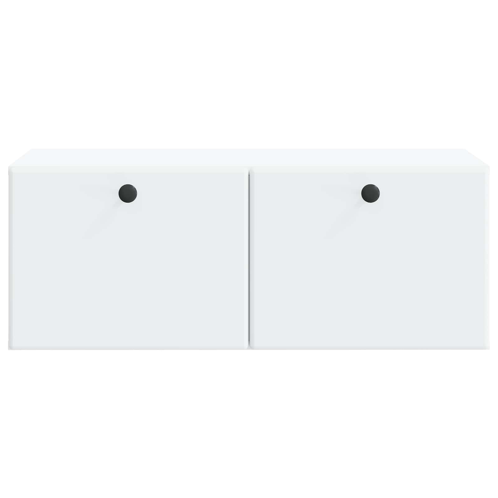 Wandmontierter TV-Schrank 78,5 x 41 x 30 cm Weiß Holzwerkstoff