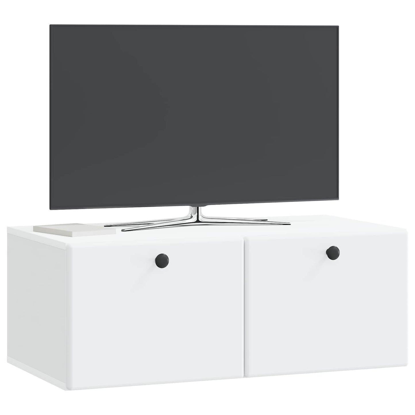 Wandmontierter TV-Schrank 78,5 x 41 x 30 cm Weiß Holzwerkstoff
