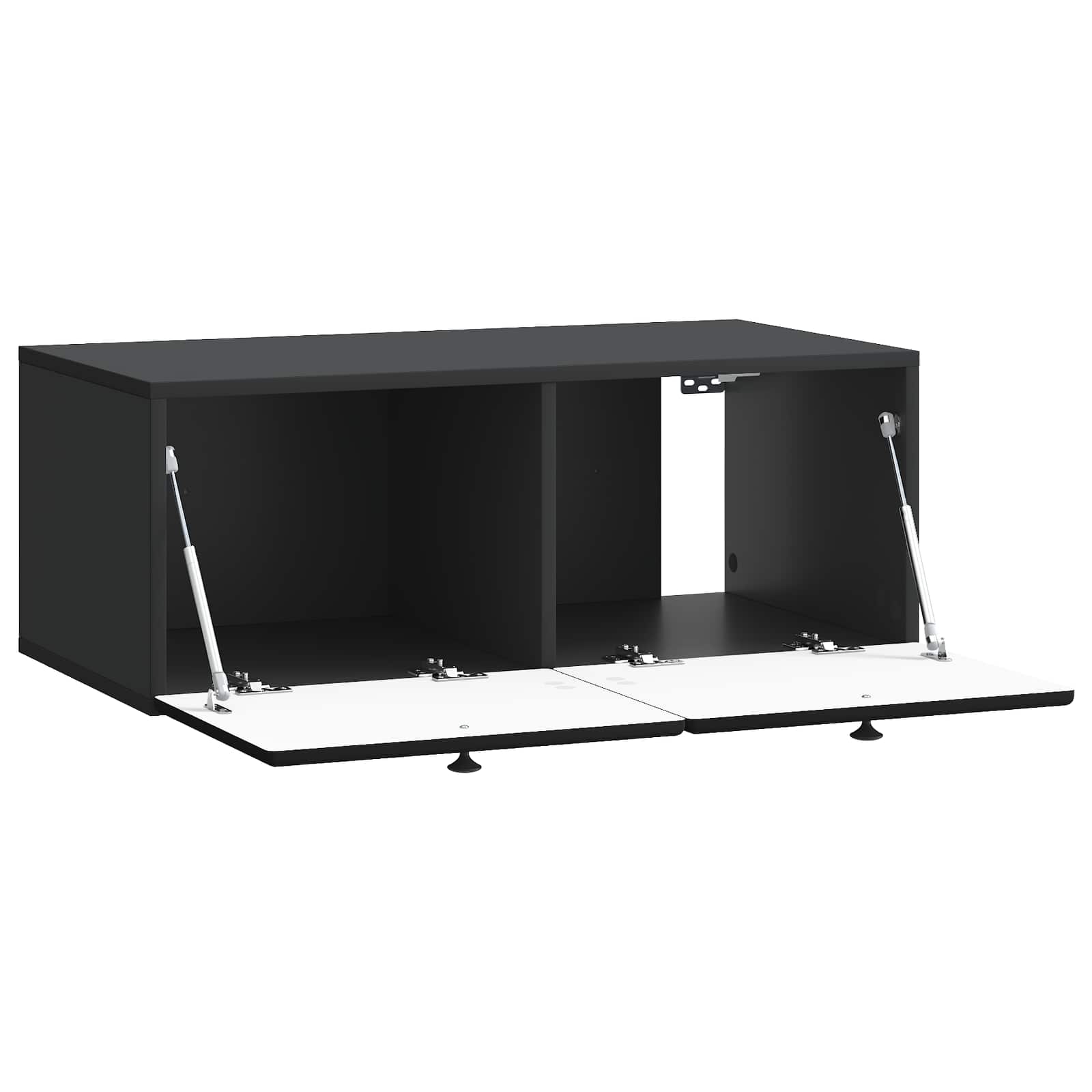 Wandmontierter TV-Schrank 78,5 x 41 x 30 cm Schwarz