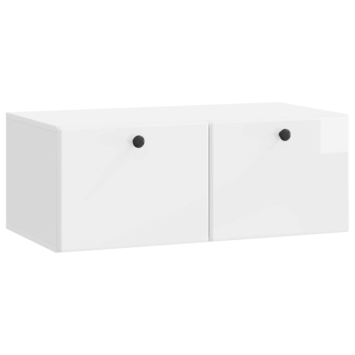 Wandmontierter TV-Schrank 78,5 x 41 x 30 cm Hochglanz Weiß