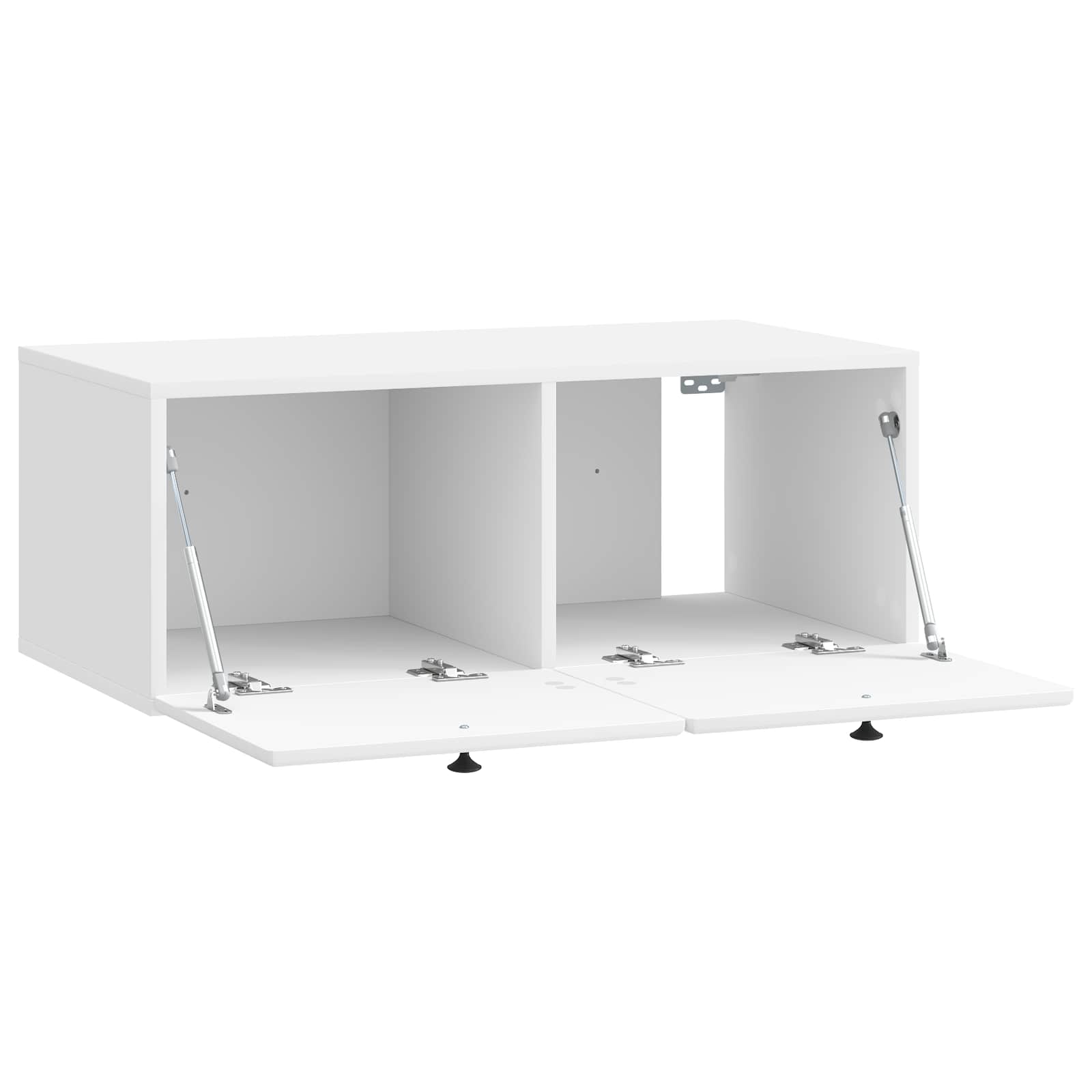 Wandmontierter TV-Schrank 78,5 x 41 x 30 cm Hochglanz Weiß